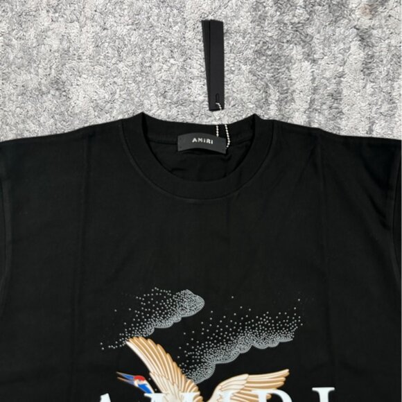 NWT AMIRI Crane Graphic T-Shirt Tee Black Large Men - Picture 3 of 4
